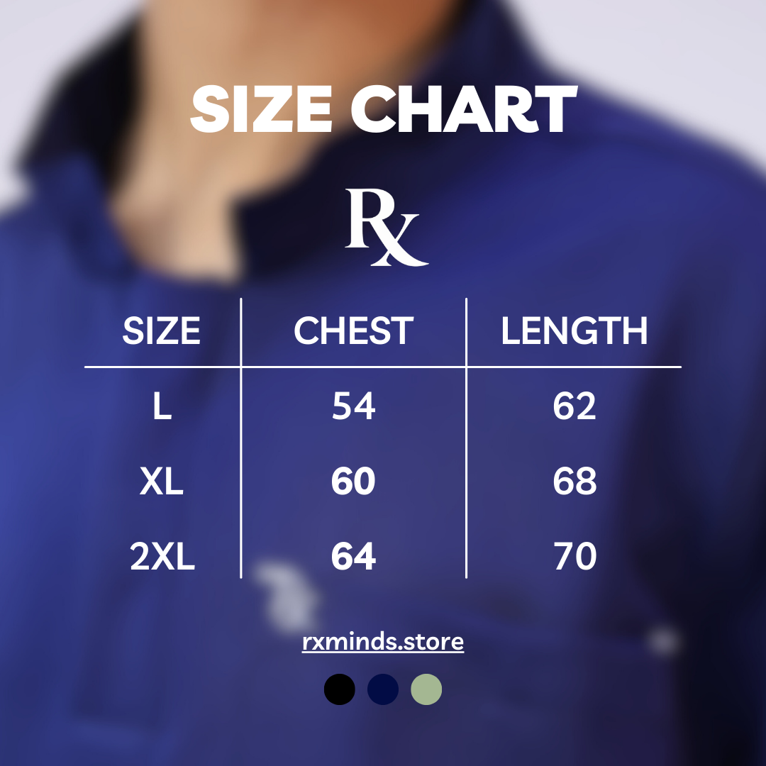 Boxy fit Half-collar scrub