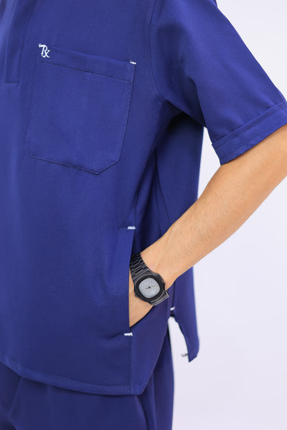 Boxy fit Half-collar scrub