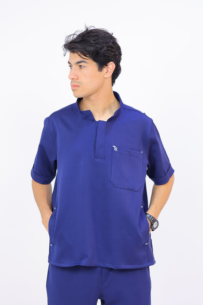 Boxy fit Half-collar scrub