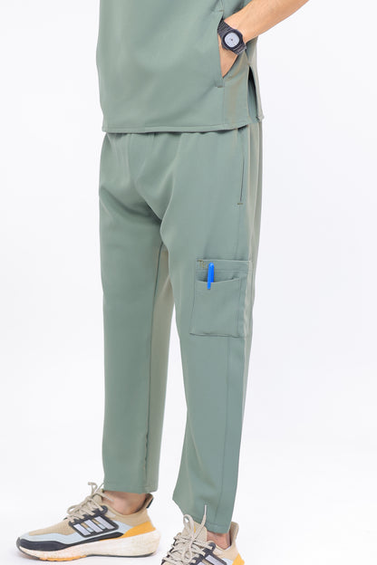 Boxy fit Half-collar scrub