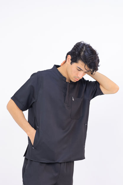 Boxy fit Half-collar scrub